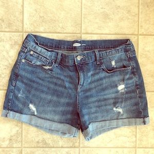 Distressed Boyfriend Denim Shorts old navy